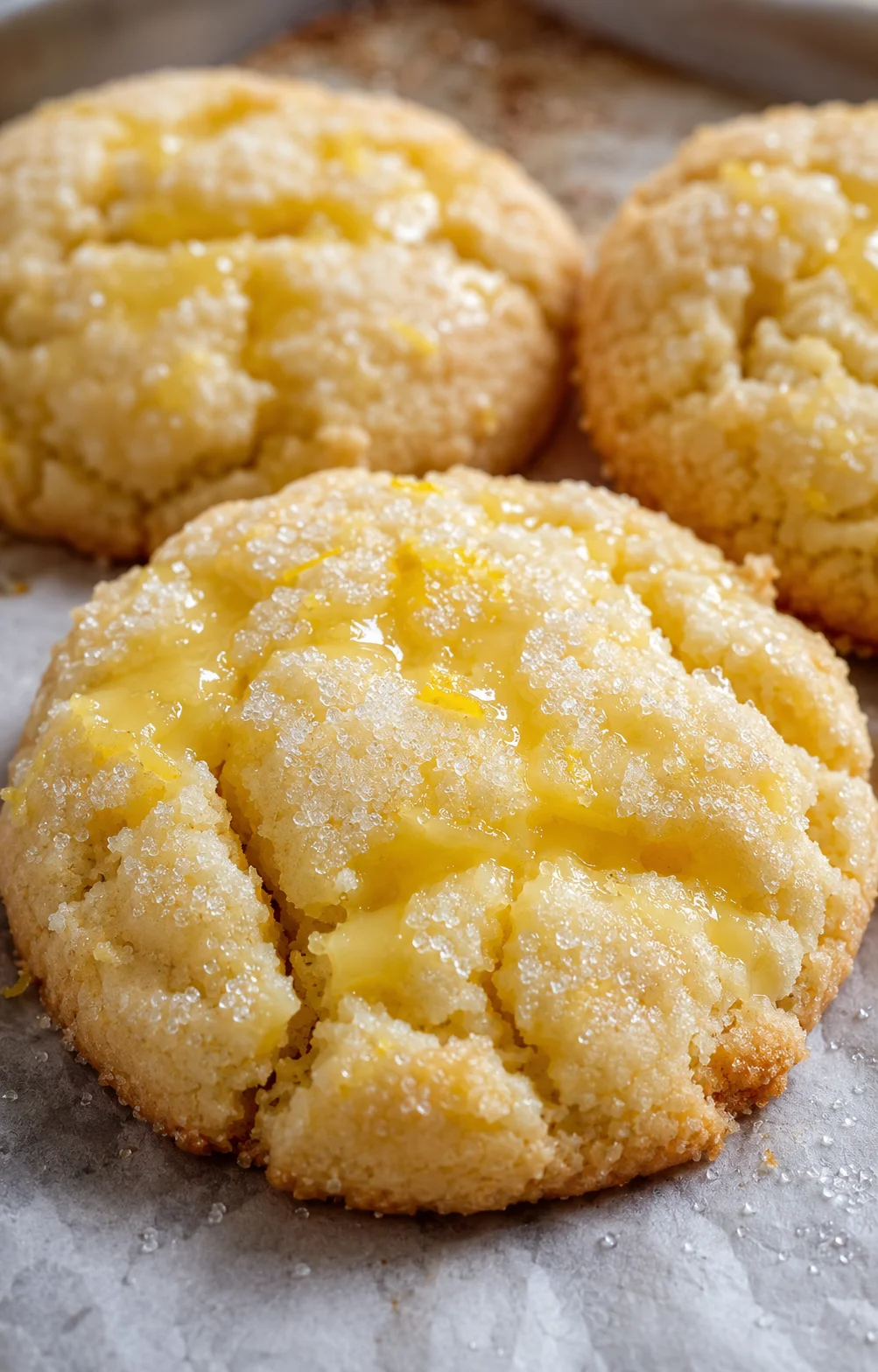 Close-up of soft, buttery Kentucky cake cookies with glaze toppings