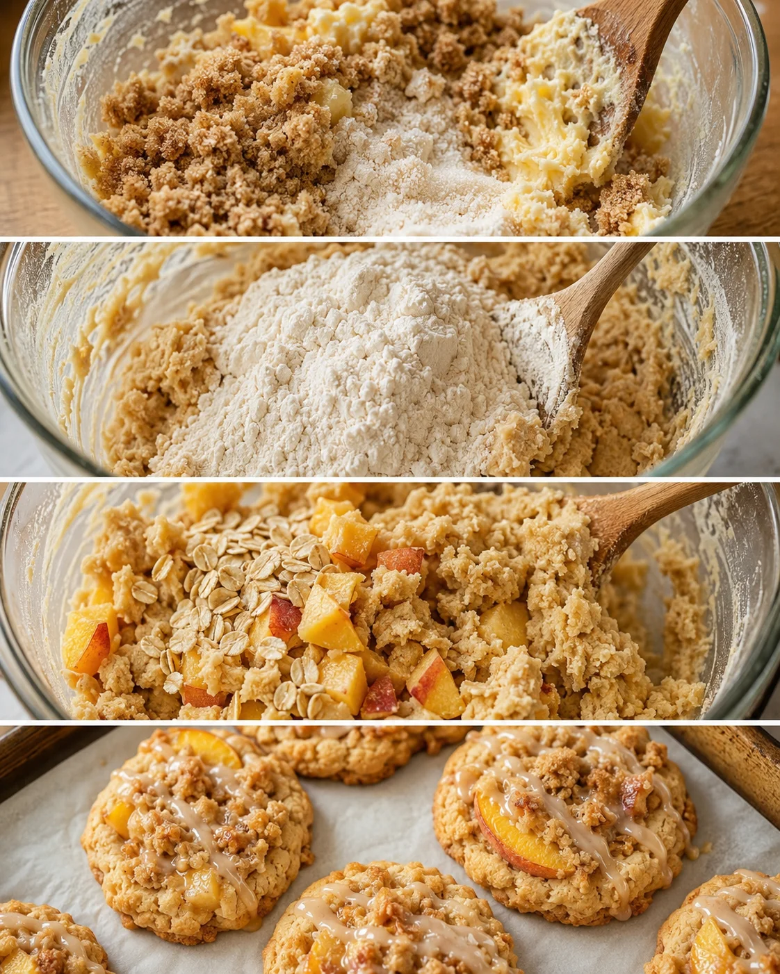 Delicious peach cobbler cookies with juicy peaches and warm spices.