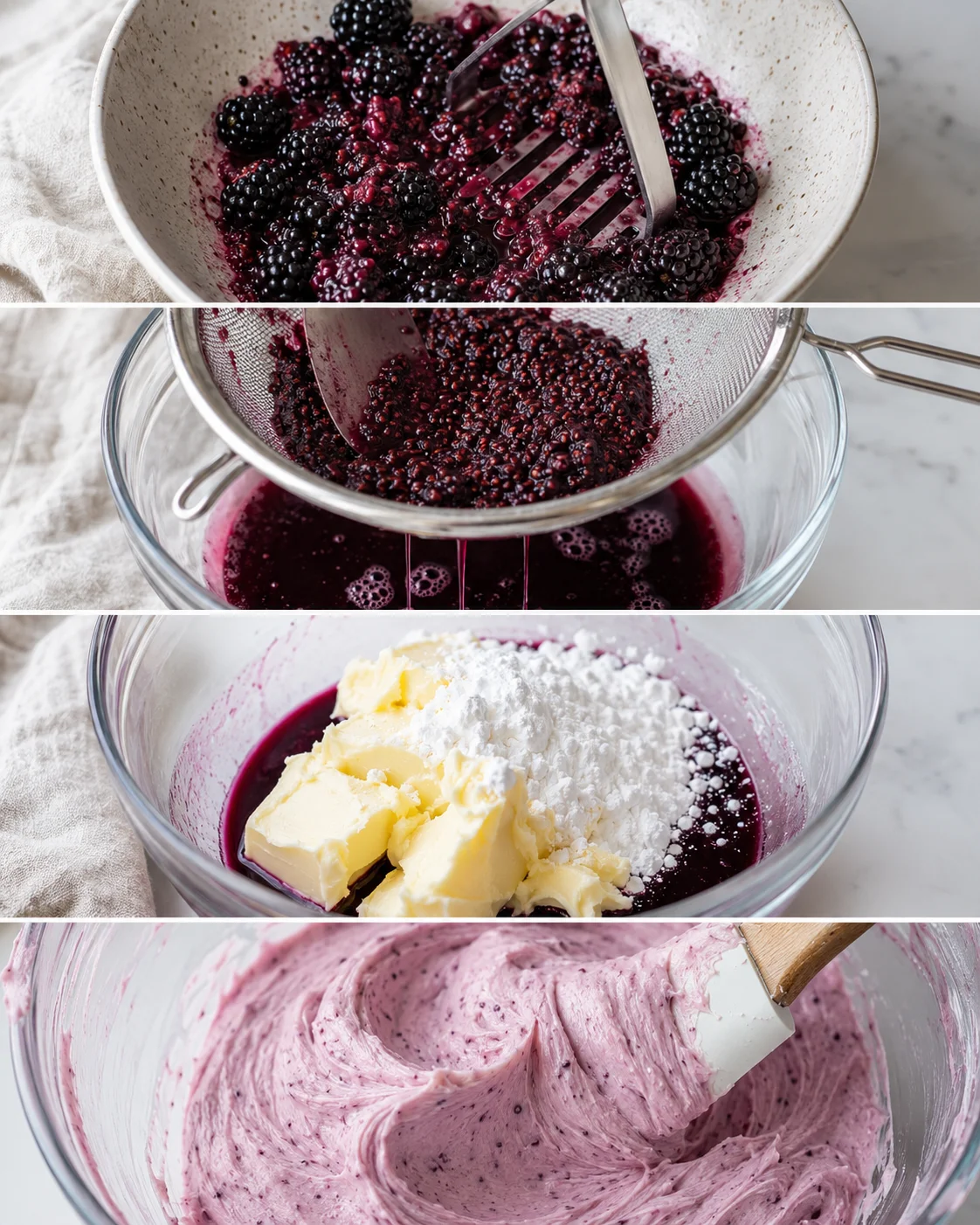 Creamy, vibrant blackberry compound butter made with fresh berries and butter.