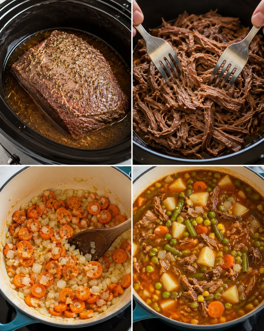 Hearty homemade vegetable beef soup with tender beef and hearty vegetables.