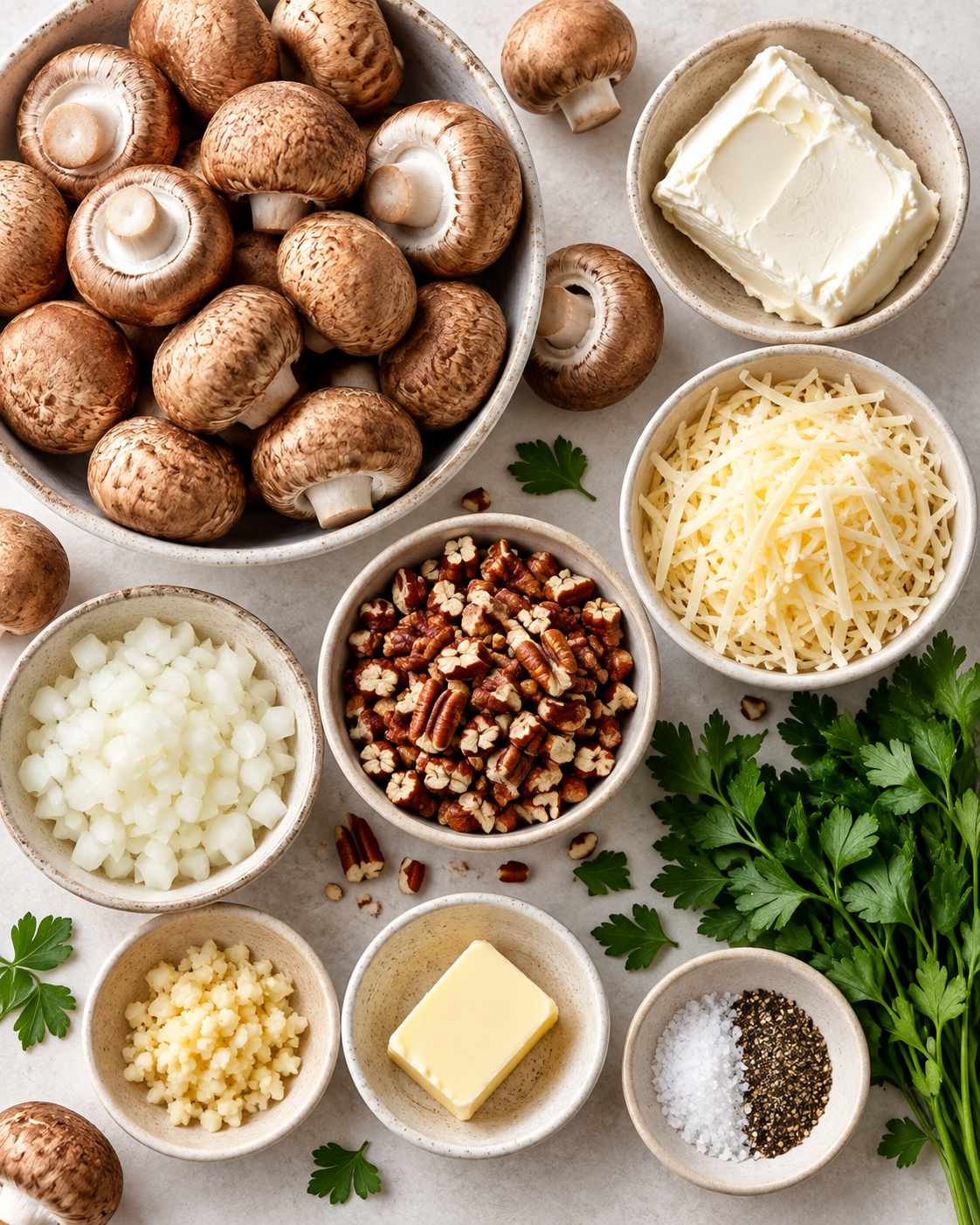 Most Delicious Stuffed Mushrooms ingredients