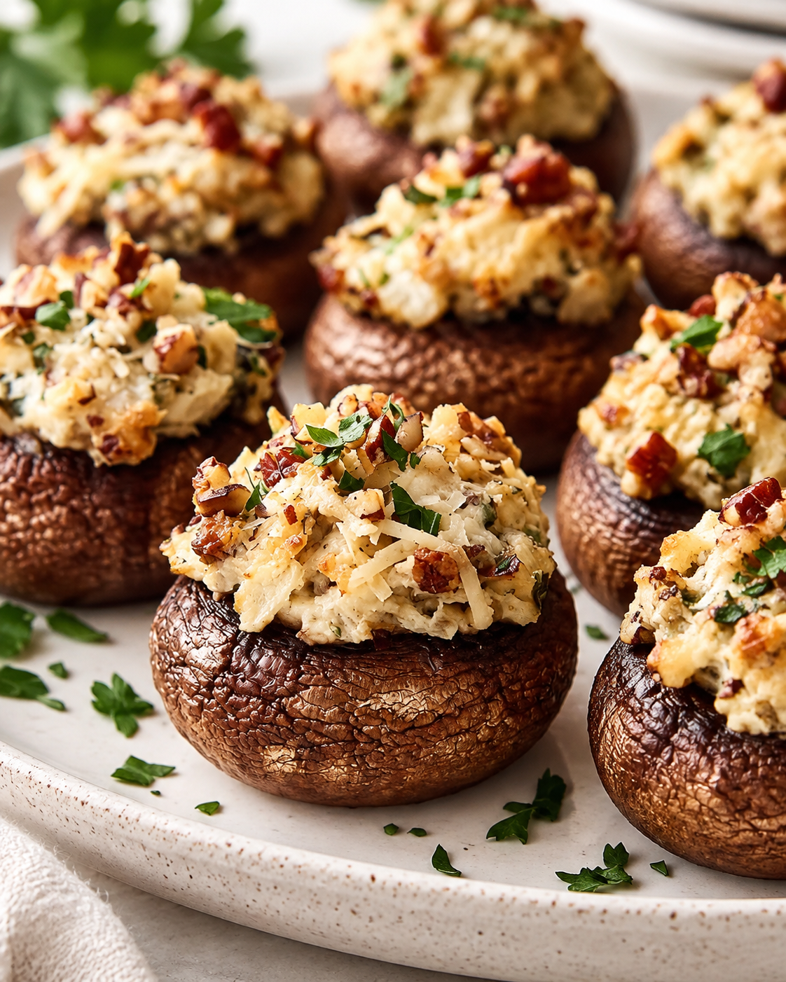 Most Delicious Stuffed Mushrooms hero