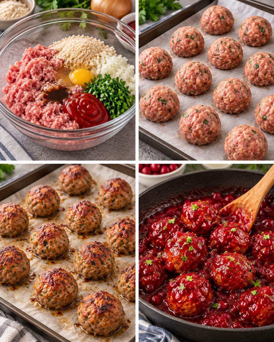 Cranberry Meatballs steps