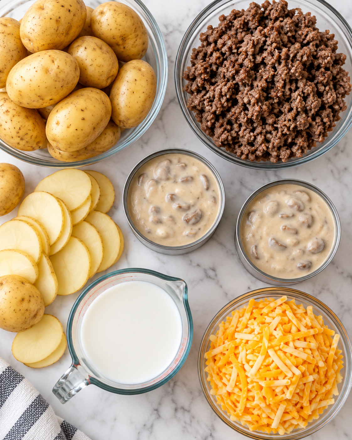 Hamburger Potato Casserole ingredients