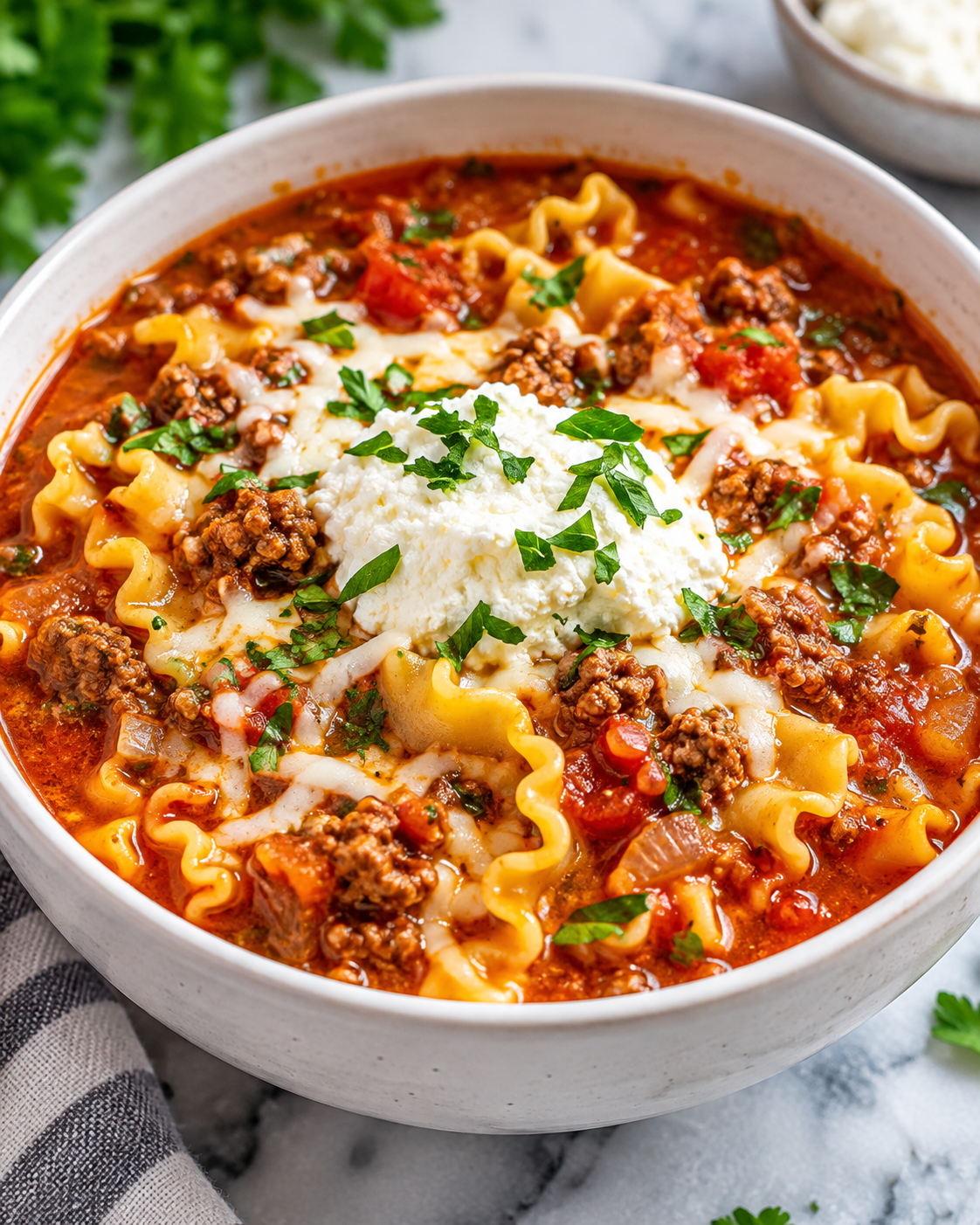The Best Lasagna Soup Recipe hero