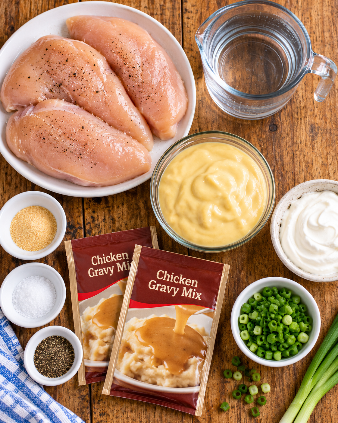 Crock Pot Chicken and Gravy ingredients