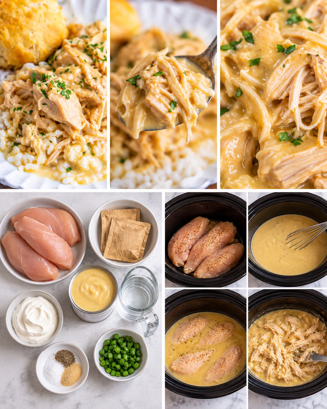 Crock Pot Chicken and Gravy steps