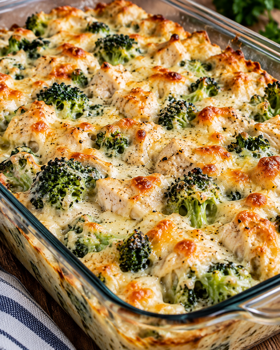 Chicken Broccoli Alfredo Casserole texture