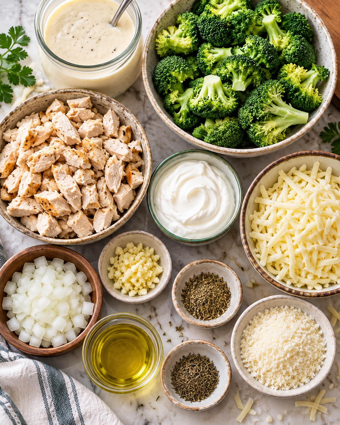 Chicken Broccoli Alfredo Casserole ingredients