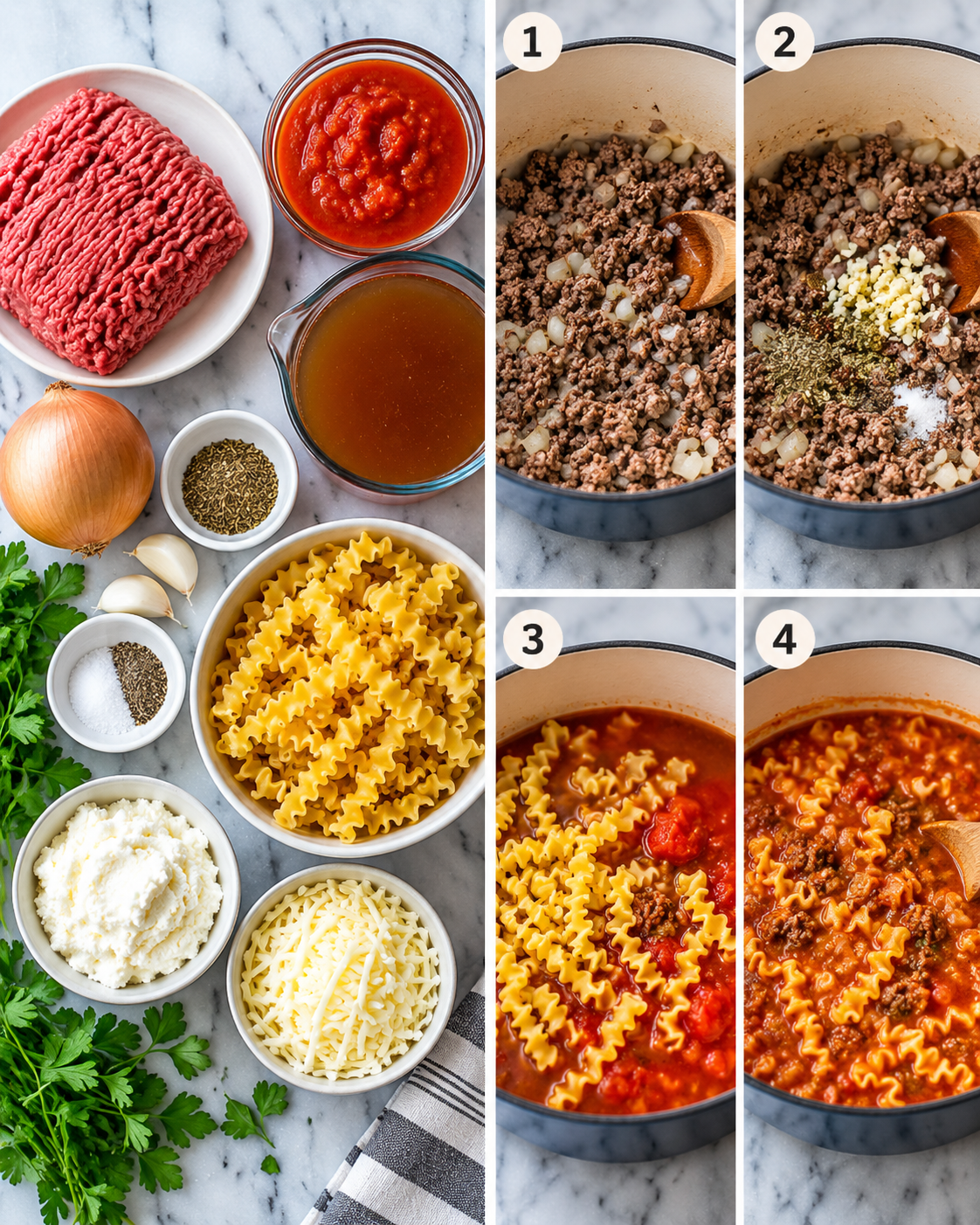 The Best Lasagna Soup Recipe steps