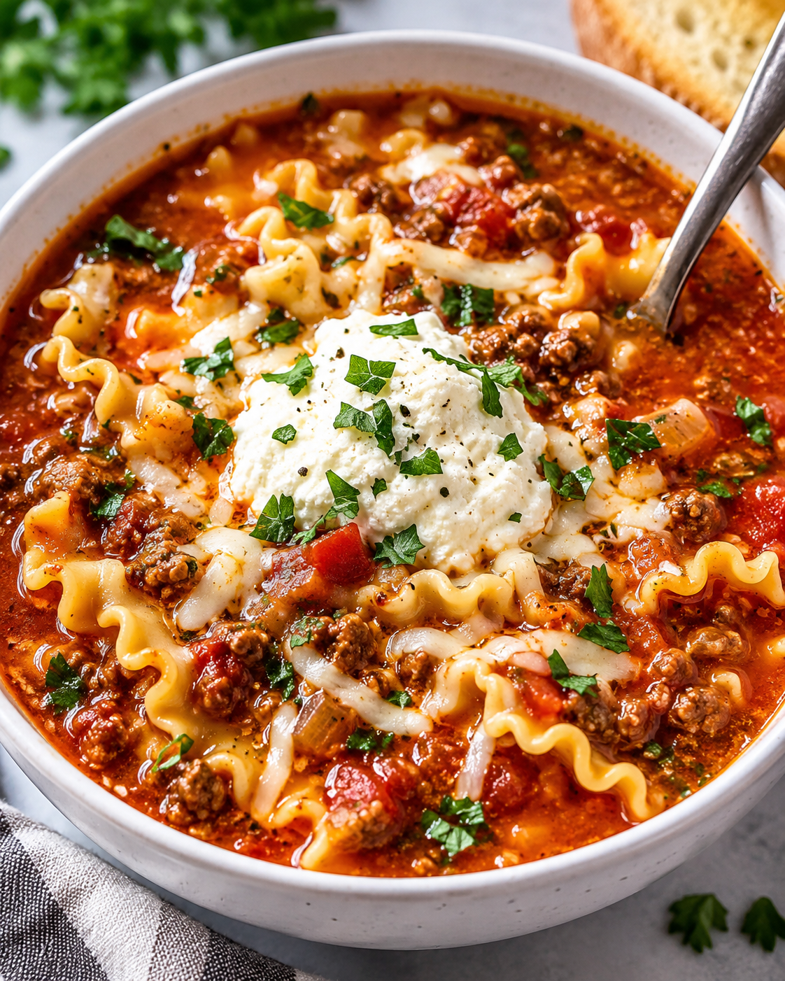 The Best Lasagna Soup Recipe texture