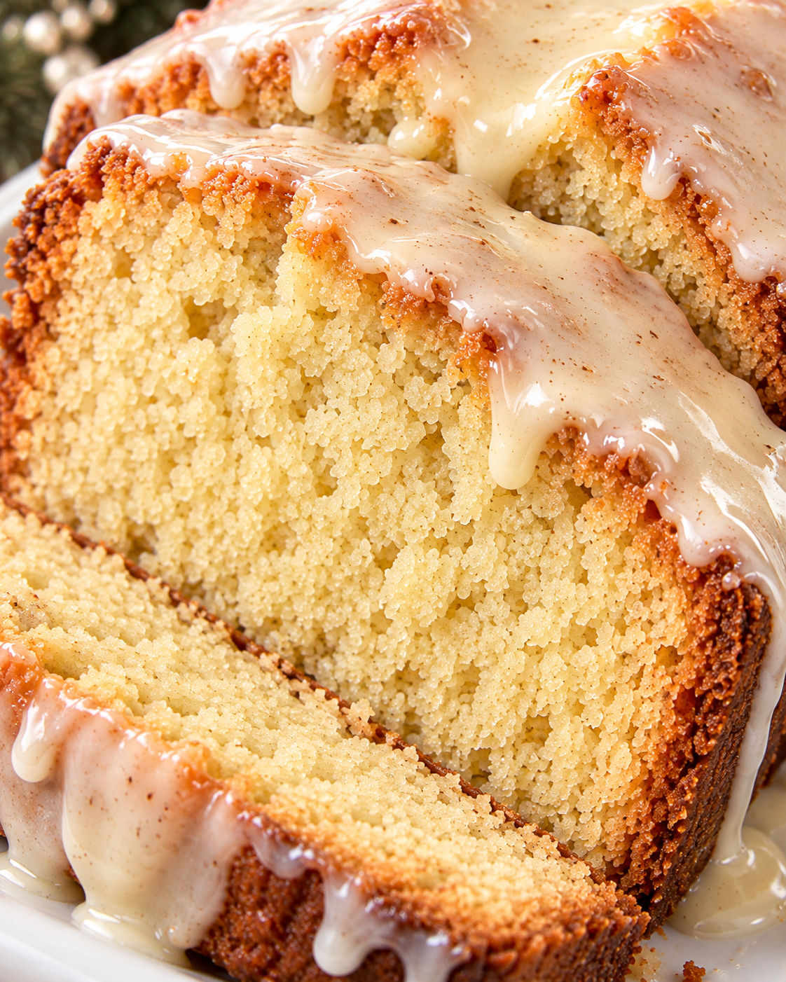 Glazed Eggnog Bread texture
