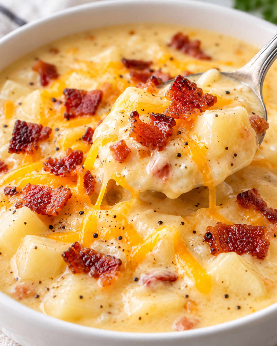 Easy Crock Pot Hash Brown Potato Soup texture