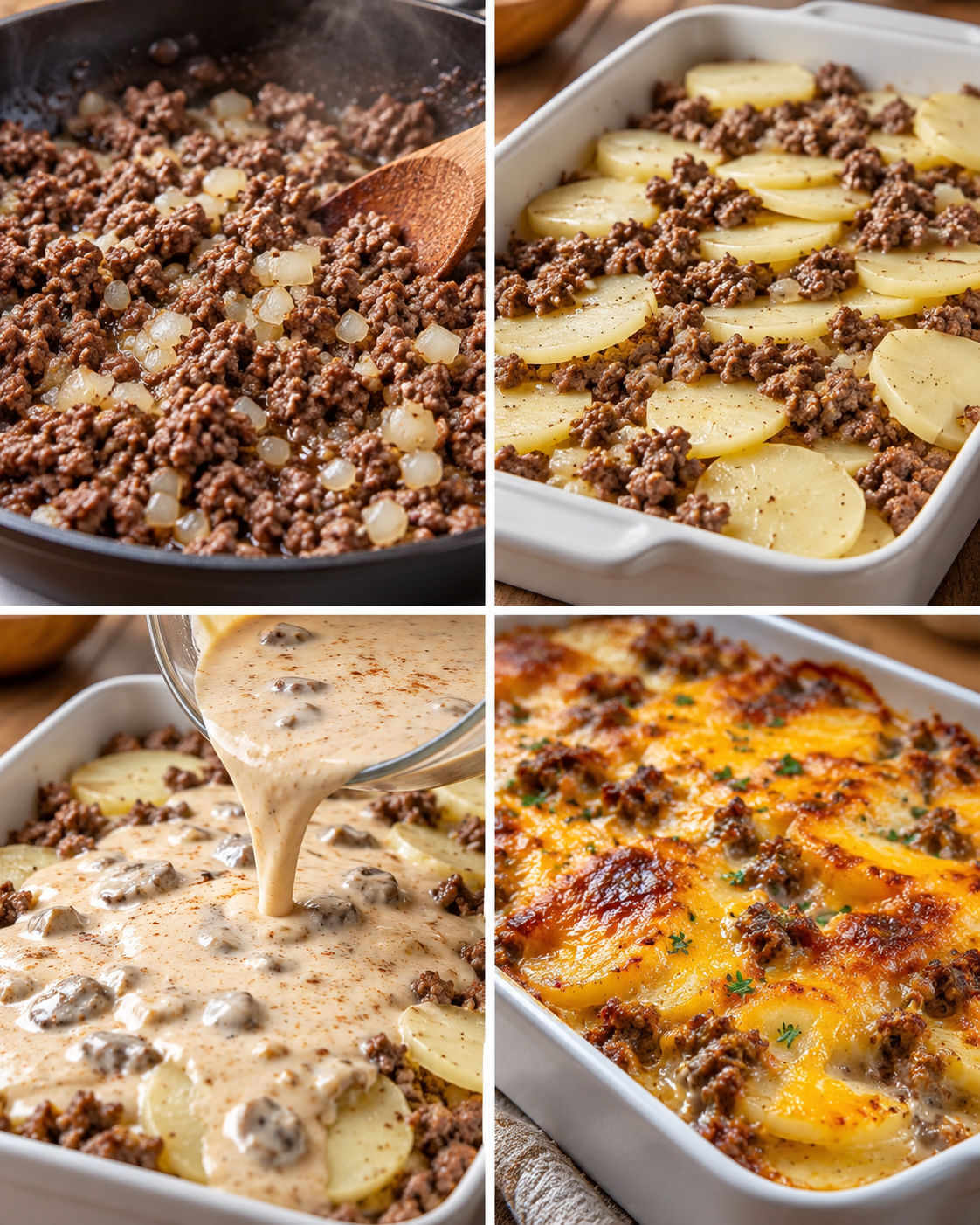 Hamburger Potato Casserole steps