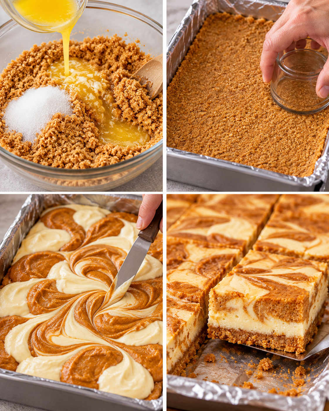 Pumpkin Cheesecake Bars steps