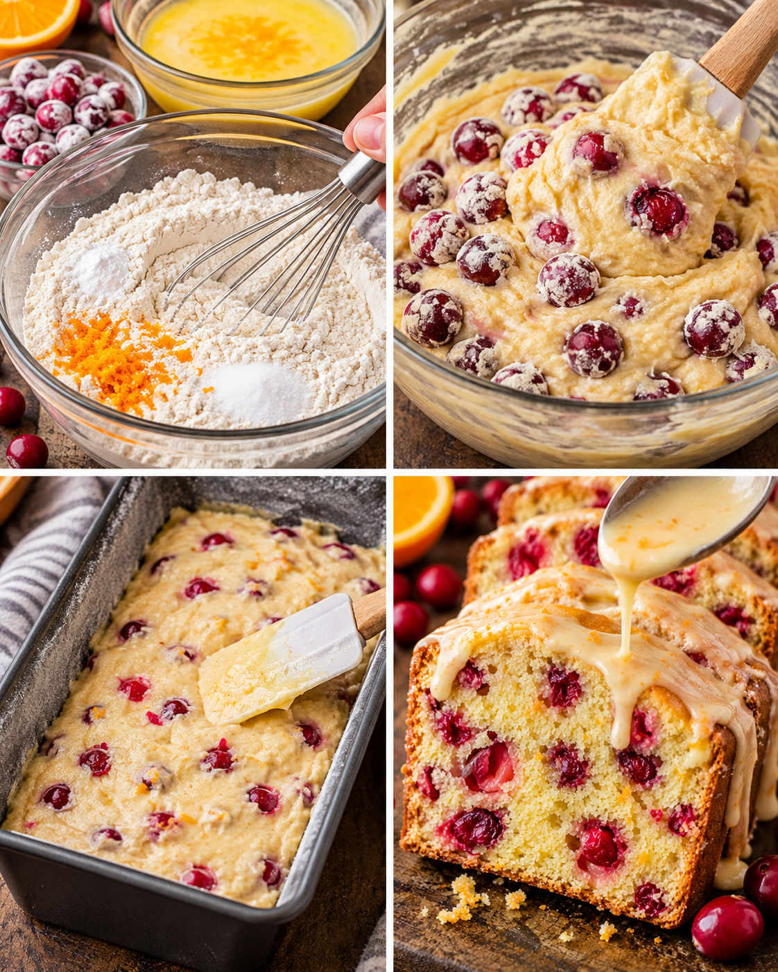 Cranberry Bread with Orange Glaze steps