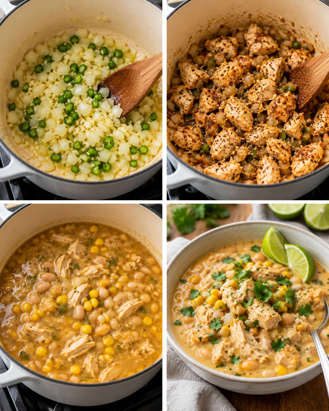 Creamy White Bean Chicken Chili steps
