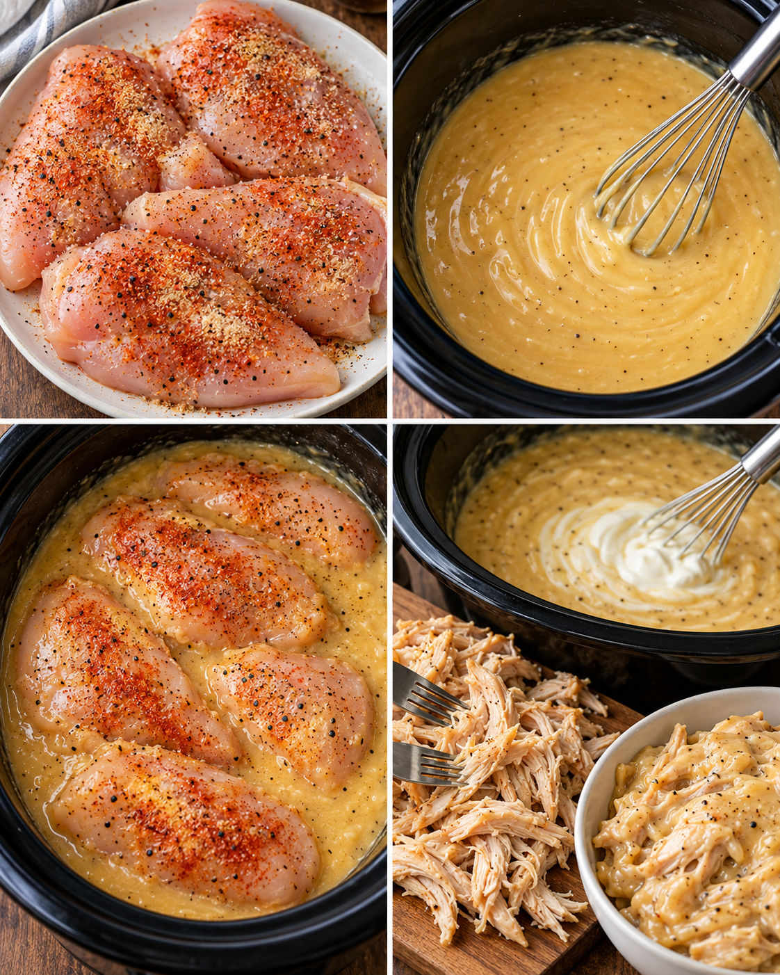 Slow Cooker Chicken with Creamy Gravy steps