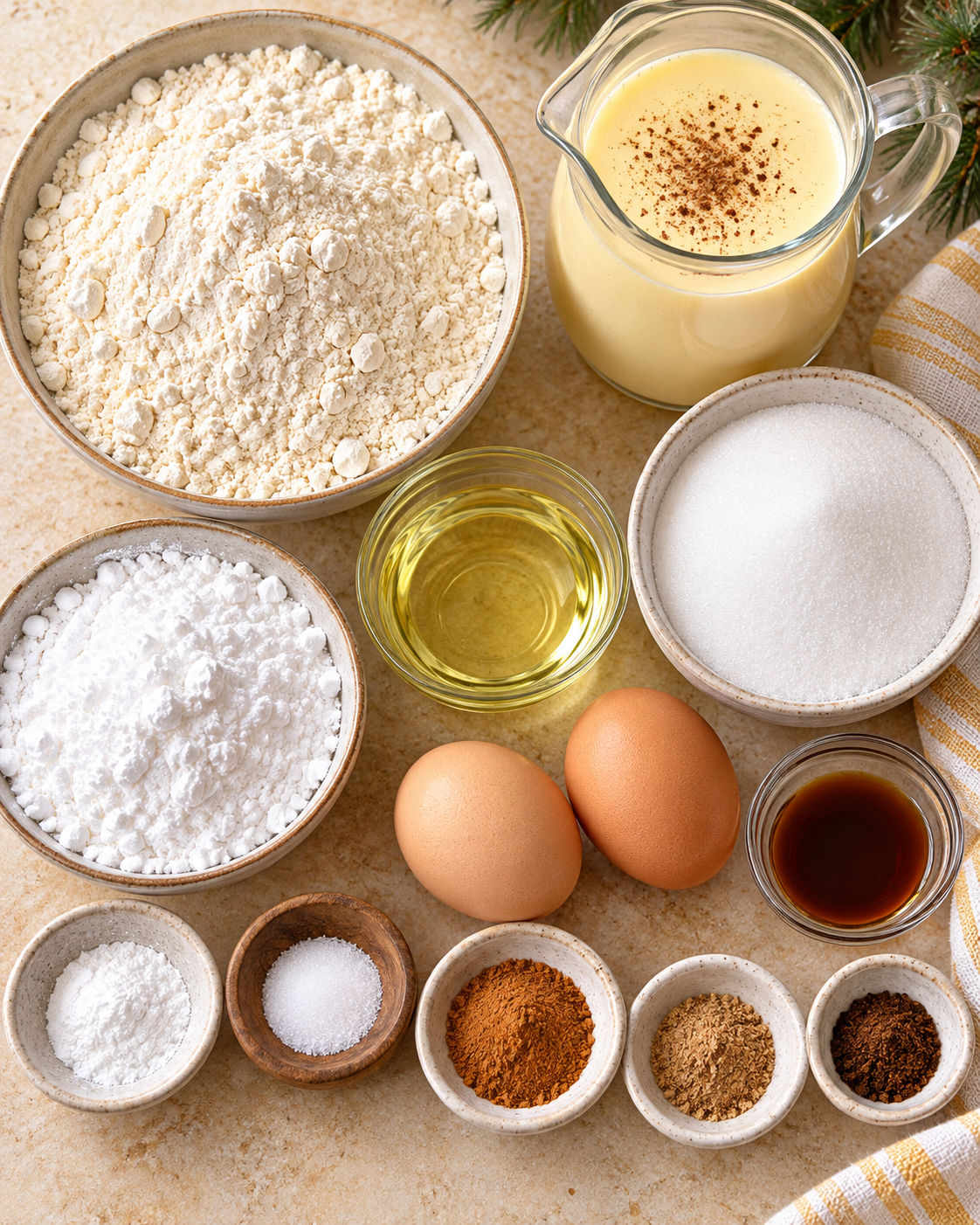 Glazed Eggnog Bread ingredients