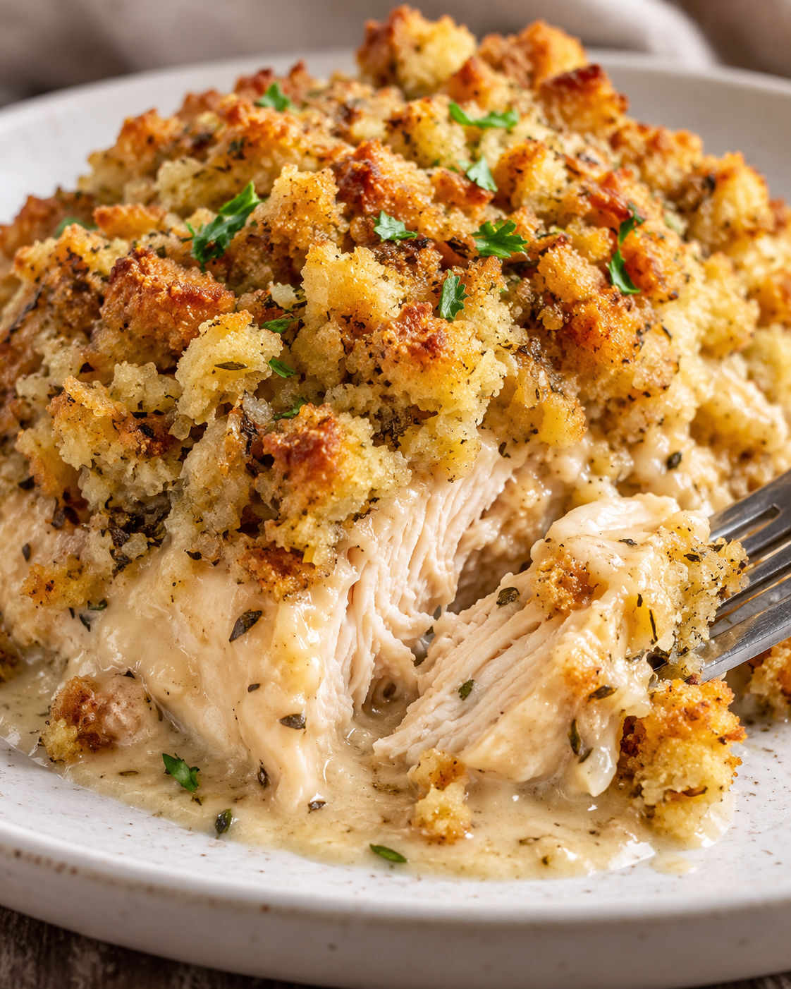 Easy Crockpot Chicken and Stuffing hero