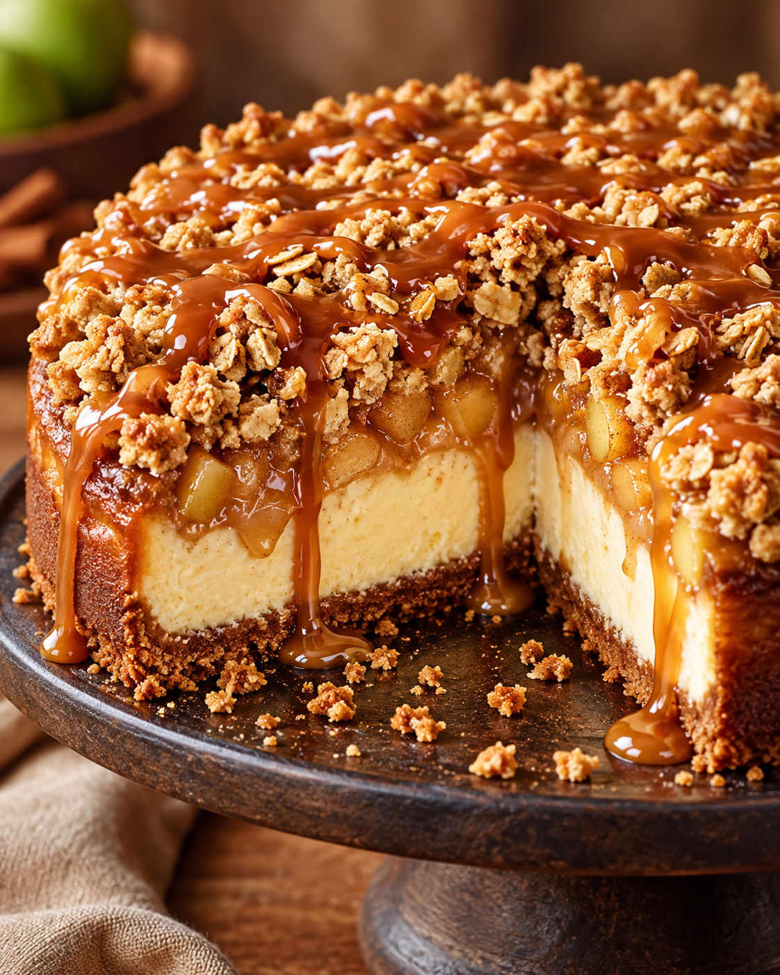 Apple Crumble Cheesecake hero