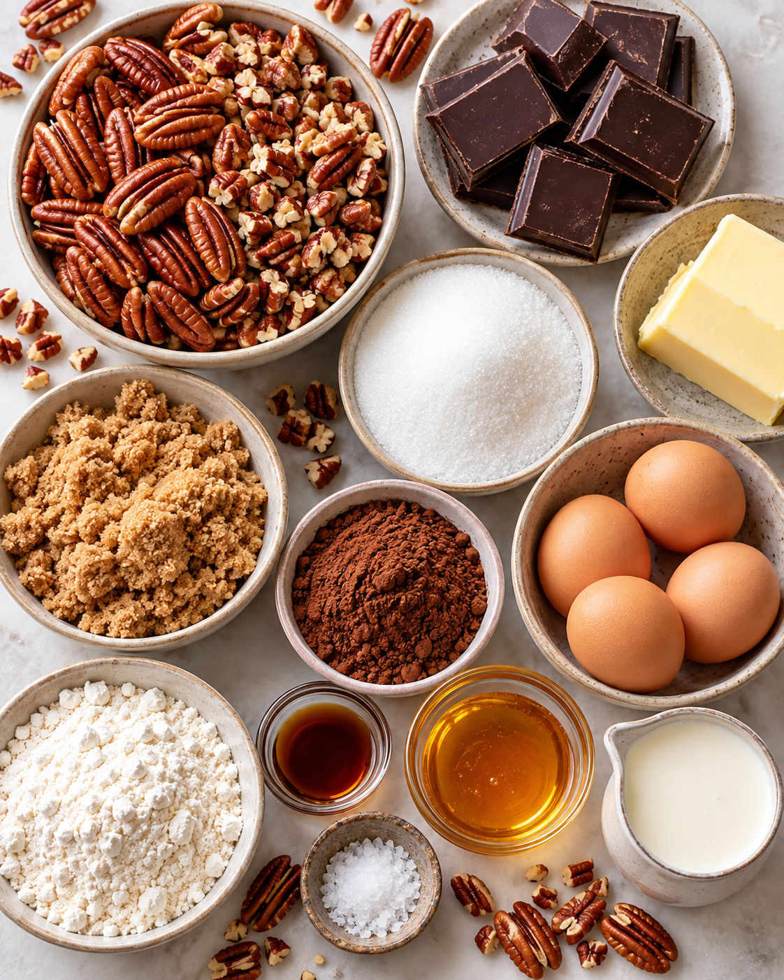Pecan Pie Brownies ingredients