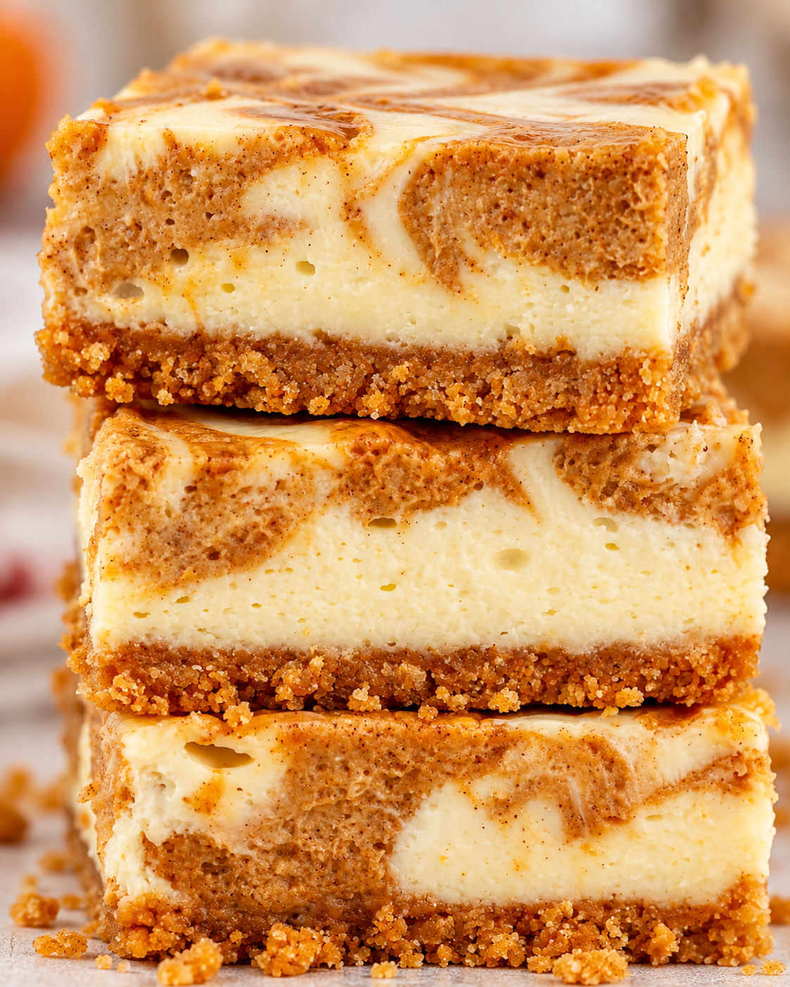 Pumpkin Cheesecake Bars hero
