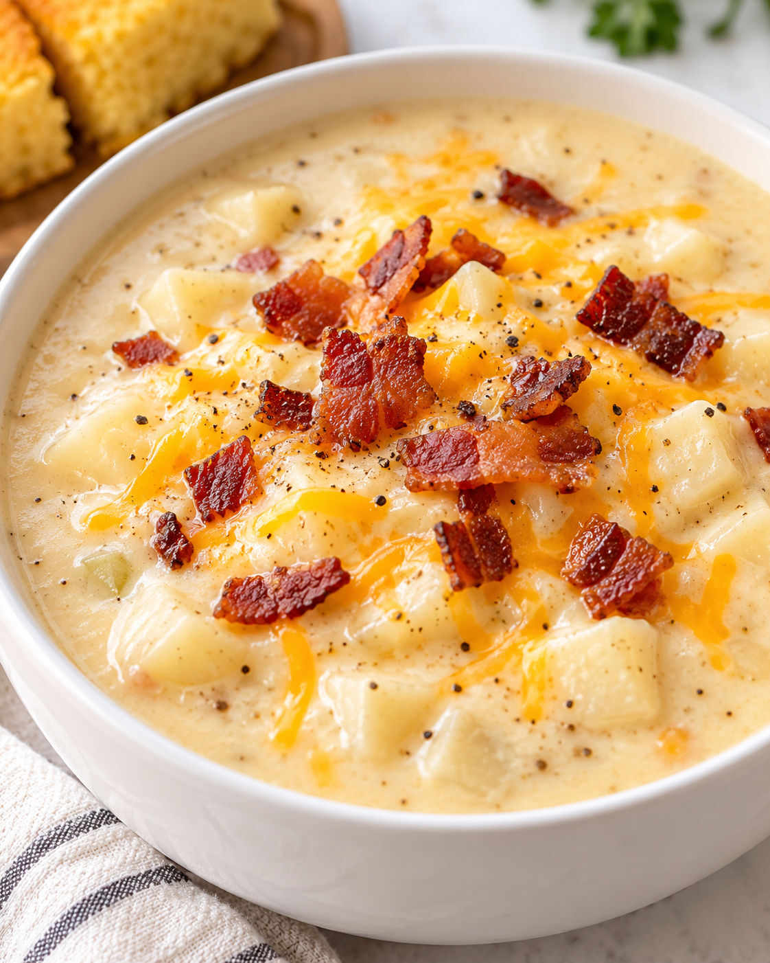 Easy Crock Pot Hash Brown Potato Soup hero