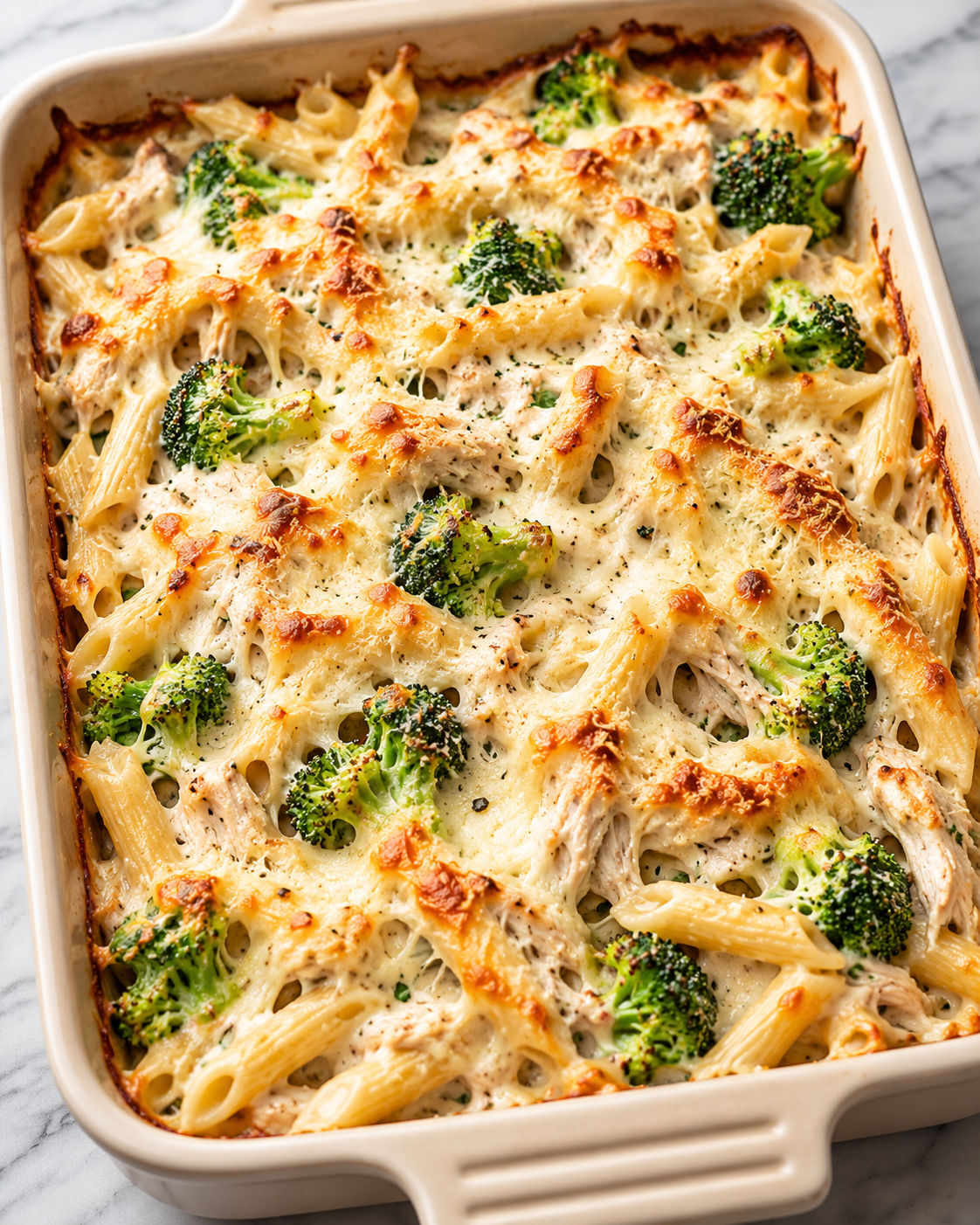 Chicken and Broccoli Alfredo Bake hero