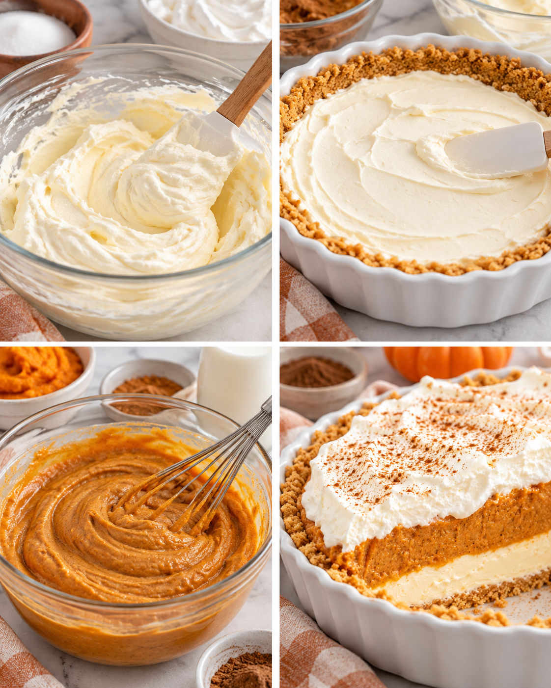 No-Bake Pumpkin Pie steps