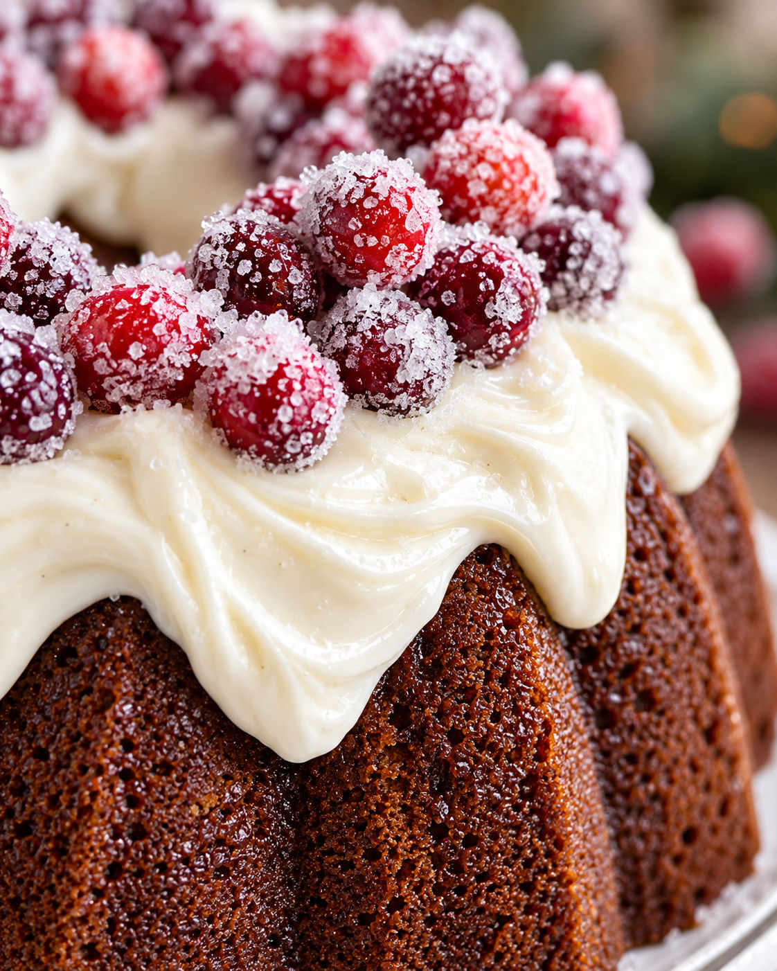 Gingerbread Bundt Cake with Cream Cheese Frosting hero
