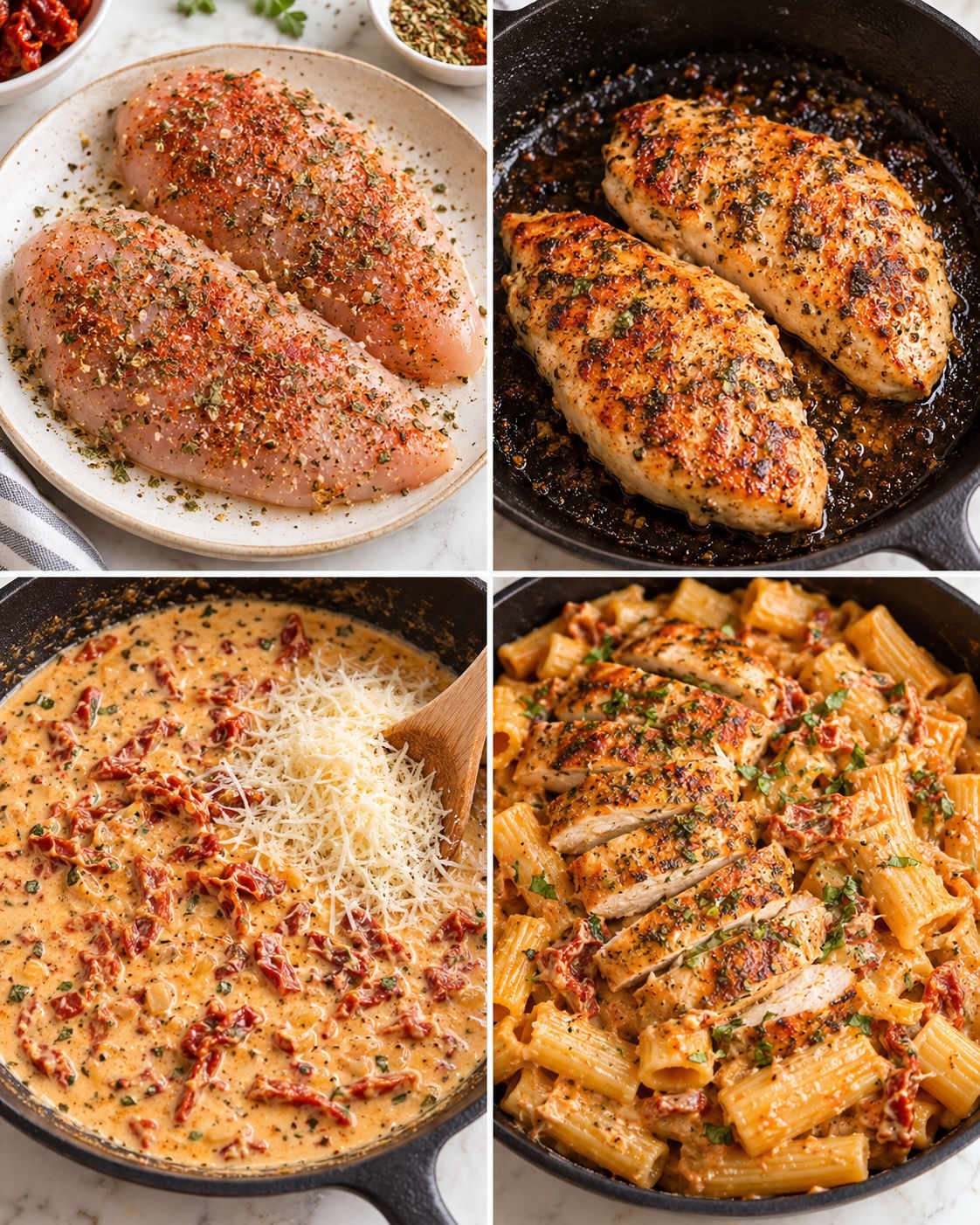 Marry Me Chicken Pasta steps