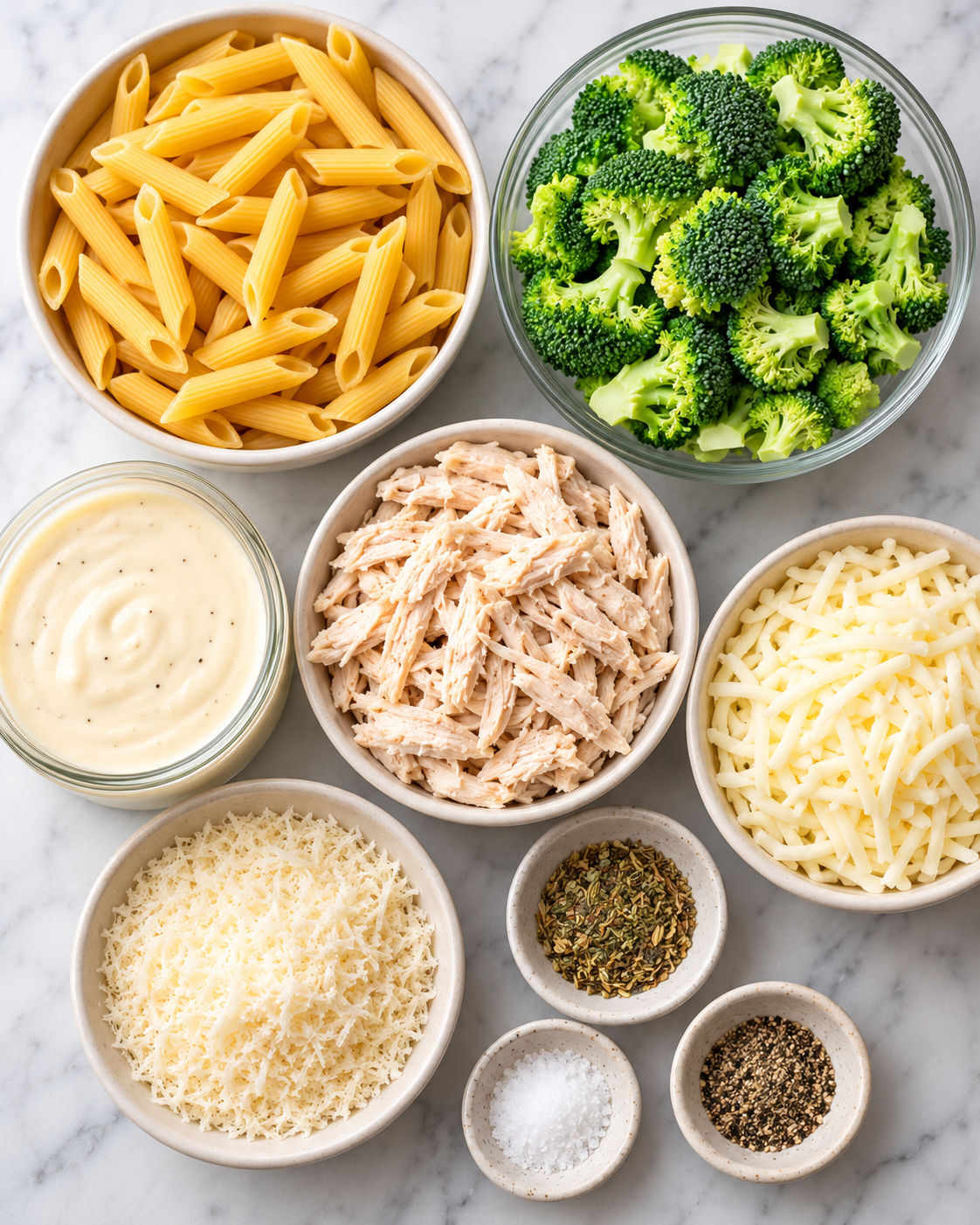 Chicken and Broccoli Alfredo Bake ingredients