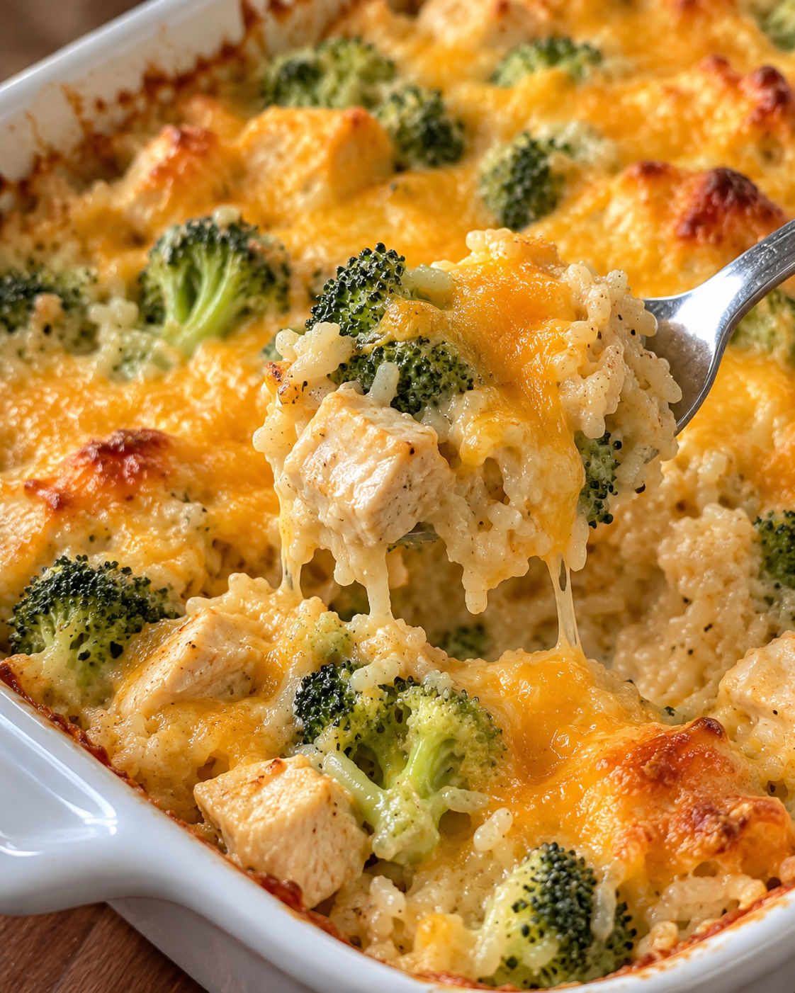 Cheesy Broccoli Chicken and Rice Casserole texture
