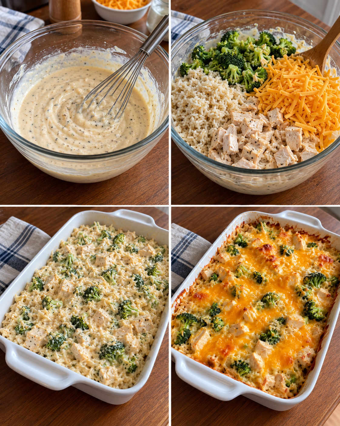 Cheesy Broccoli Chicken and Rice Casserole steps