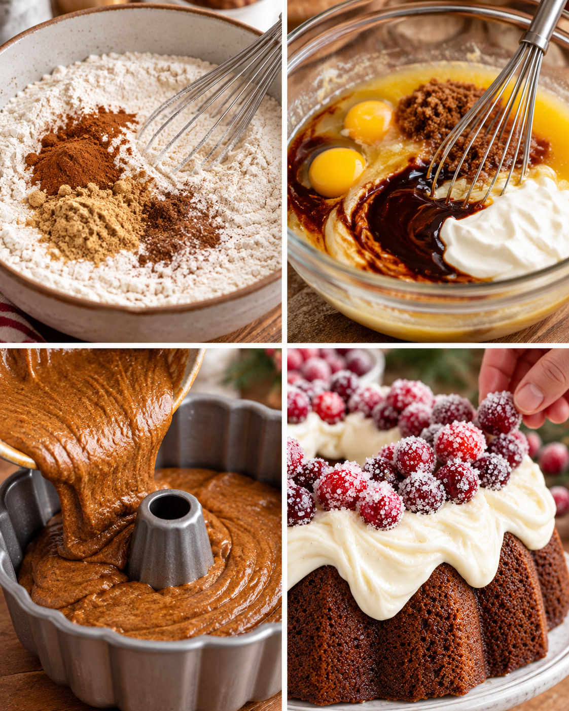 Gingerbread Bundt Cake with Cream Cheese Frosting steps